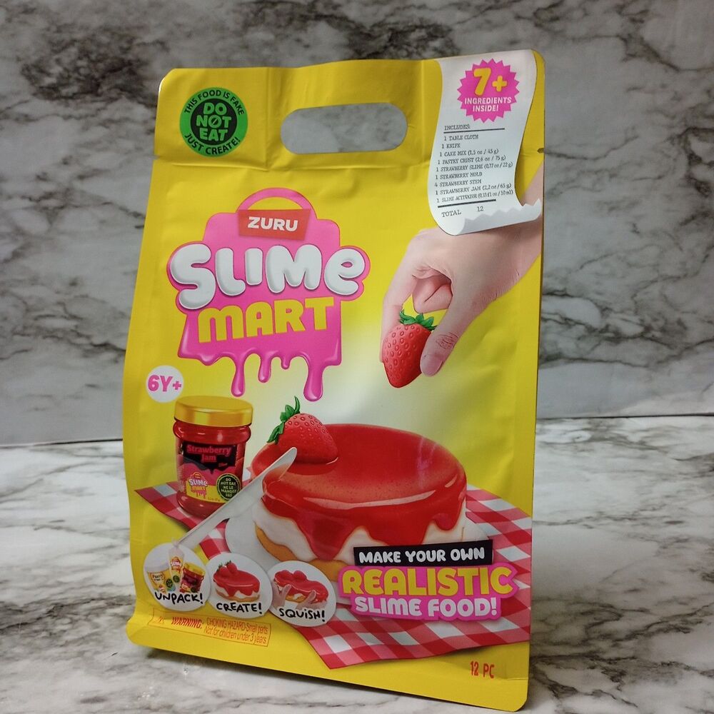 ZURU Slime Mart Realistic Slime Strawberry Cake Kit
